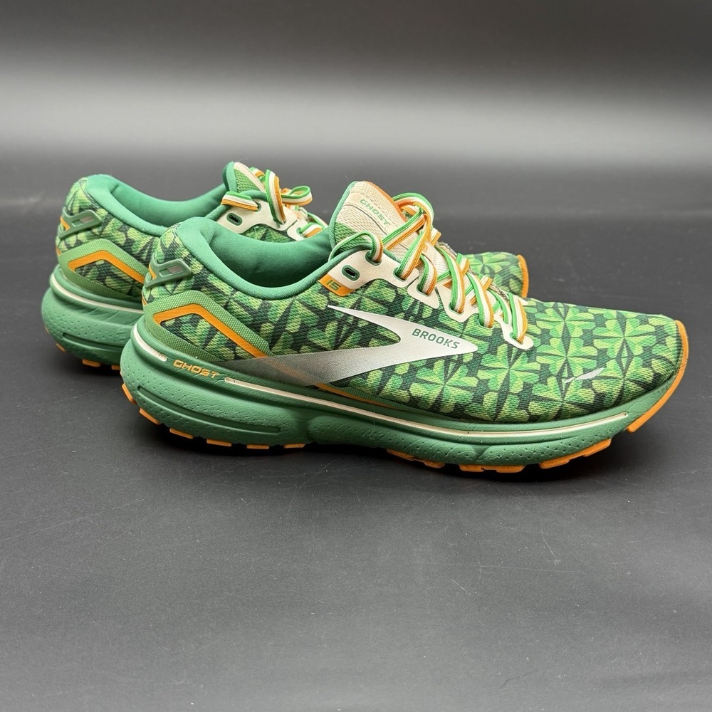 Brooks Ghost 15 Run Lucky St Patrick's Day Shamrock Running Shoes Women Sz 9 EUC